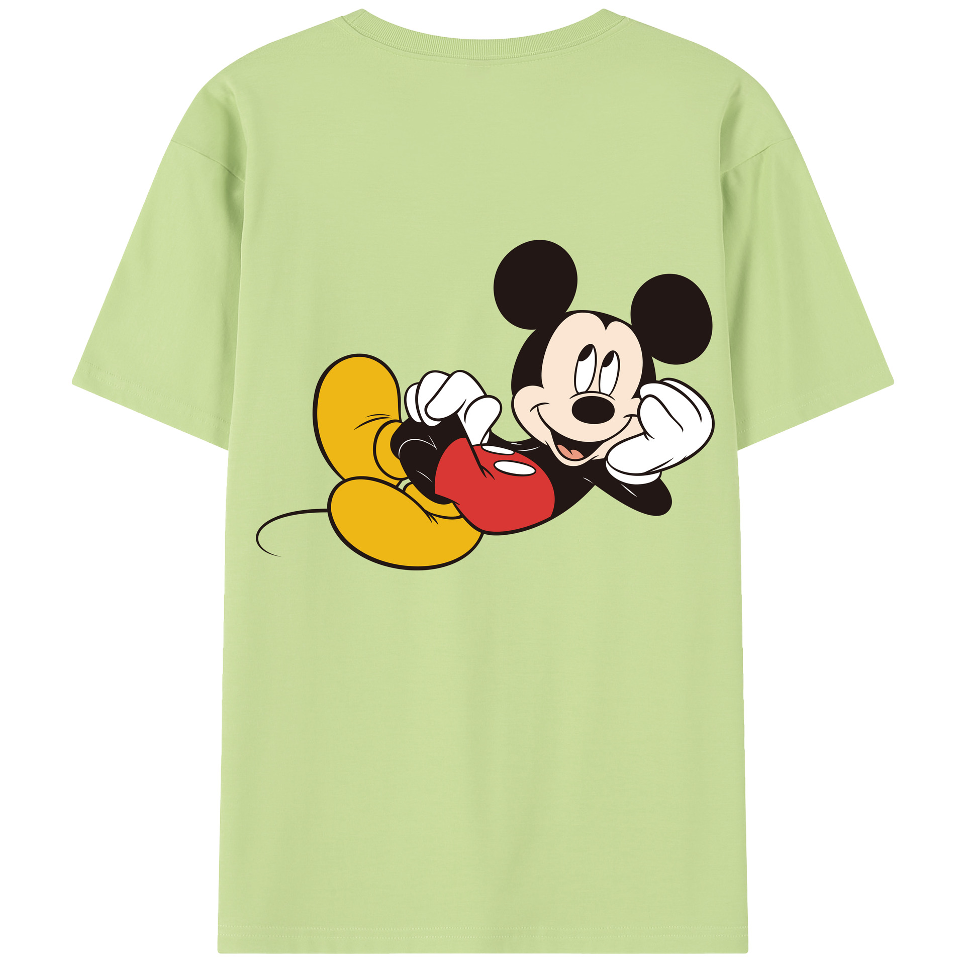 （画像用） ミッキーマウス Mickey Mouse 綿100％半袖Tシャツ（背面プリント）